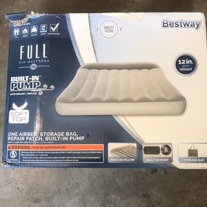 Size full air-mattress. New in box, built in pump